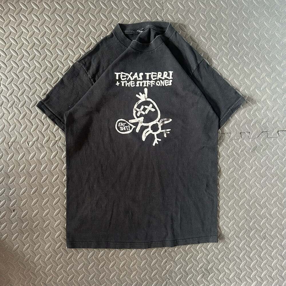 Vintage Texas Terri & The Stiff Ones Eat Shit Graphic T-Shirt - Picture 1 of 4